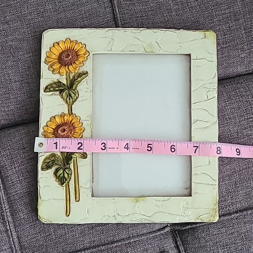 Beautiful clay Sunflower picture frameβ 4x6 - Picture 11 of 12